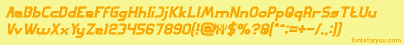 GREAT ADVENTURE Bold Italic Font – Orange Fonts on Yellow Background