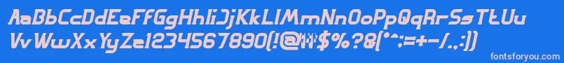 GREAT ADVENTURE Bold Italic Font – Pink Fonts on Blue Background