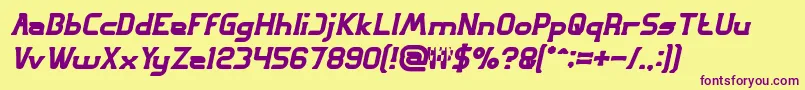 GREAT ADVENTURE Bold Italic Font – Purple Fonts on Yellow Background