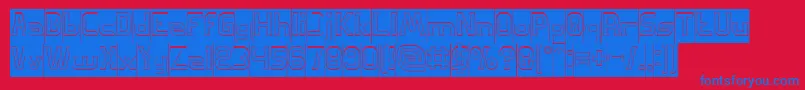 GREAT ADVENTURE Hollow Inverse Font – Blue Fonts on Red Background