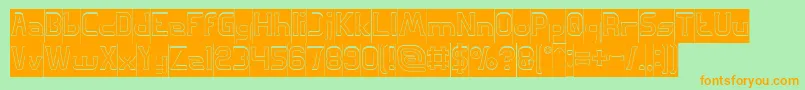 GREAT ADVENTURE Hollow Inverse Font – Orange Fonts on Green Background