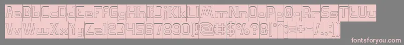 GREAT ADVENTURE Hollow Inverse Font – Pink Fonts on Gray Background