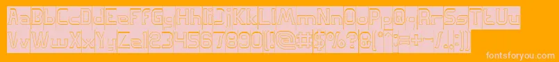 GREAT ADVENTURE Hollow Inverse-Schriftart – Rosa Schriften auf orangefarbenem Hintergrund