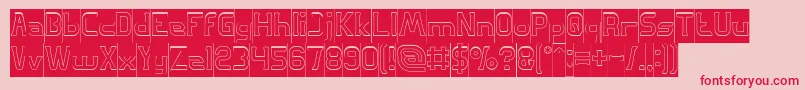 GREAT ADVENTURE Hollow Inverse Font – Red Fonts on Pink Background