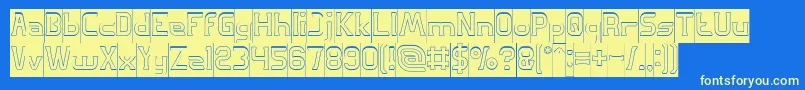 GREAT ADVENTURE Hollow Inverse Font – Yellow Fonts on Blue Background