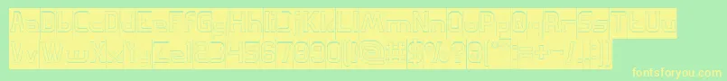 GREAT ADVENTURE Hollow Inverse Font – Yellow Fonts on Green Background