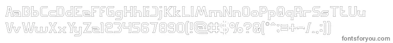 フォントGREAT ADVENTURE Hollow – 白い背景に灰色の文字