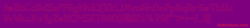 GREAT ADVENTURE Hollow Font – Red Fonts on Purple Background