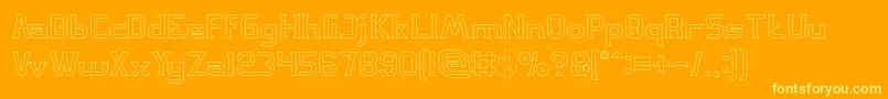 GREAT ADVENTURE Hollow-Schriftart – Gelbe Schriften auf orangefarbenem Hintergrund