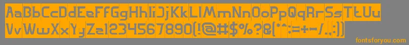 GREAT ADVENTURE Inverse-Schriftart – Orangefarbene Schriften auf grauem Hintergrund