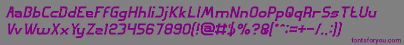 GREAT ADVENTURE Italic Font – Purple Fonts on Gray Background