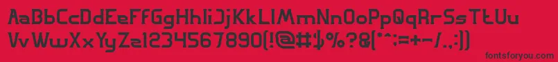 フォントGREAT ADVENTURE – 赤い背景に黒い文字