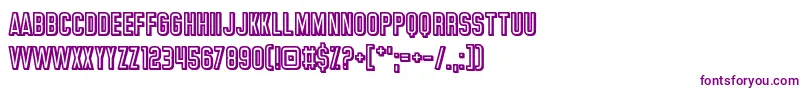 Great Attraction-fontti – violetit fontit valkoisella taustalla
