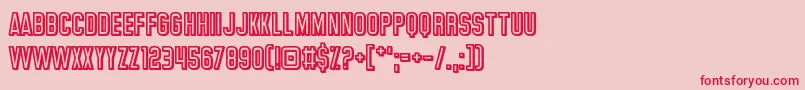 フォントGreat Attraction – ピンクの背景に赤い文字