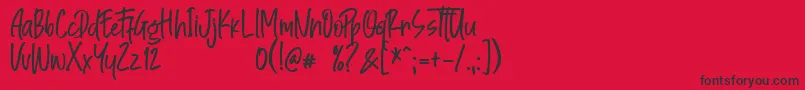 Great Authorized Font – Black Fonts on Red Background