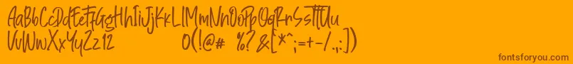 フォントGreat Authorized – オレンジの背景に茶色のフォント