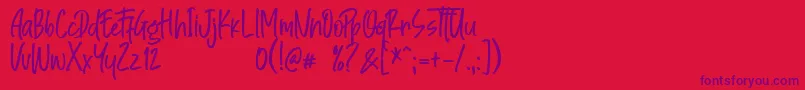 Шрифт Great Authorized – фиолетовые шрифты на красном фоне