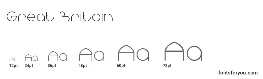 Great Britain Font Sizes