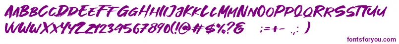 Great Fighter Demo Font – Purple Fonts on White Background