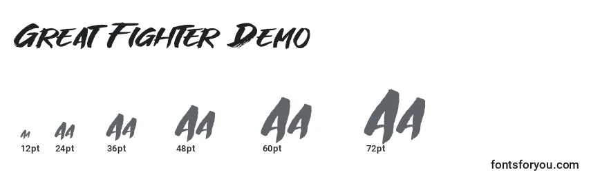 Great Fighter Demo Font Sizes