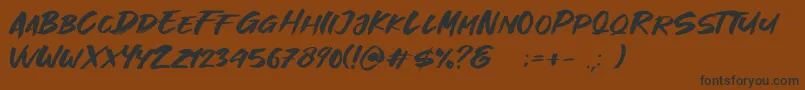 Great Fighter Demo-Schriftart – Schwarze Schriften auf braunem Hintergrund