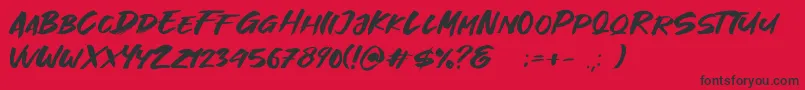 Great Fighter Demo Font – Black Fonts on Red Background