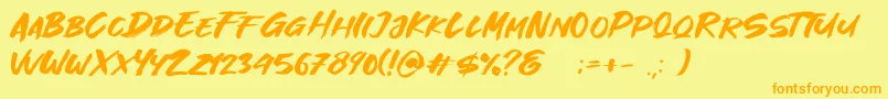 Подробнее о шрифте Great Fighter Demo Шрифт Great Fighter Demo – оранжевые шрифты на жёлтом фоне