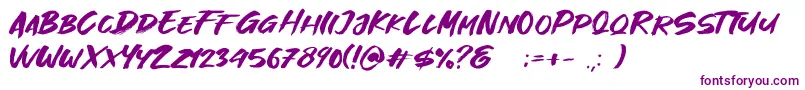 Great Fighter Demo Font – Purple Fonts on White Background