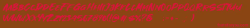 Great Fighter Demo Font – Red Fonts on Brown Background