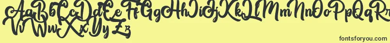 Great Himalaya Font – Black Fonts on Yellow Background