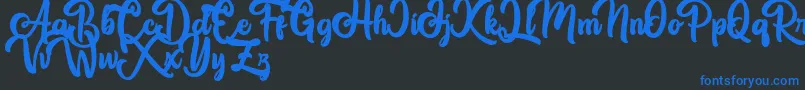 Great Himalaya Font – Blue Fonts on Black Background