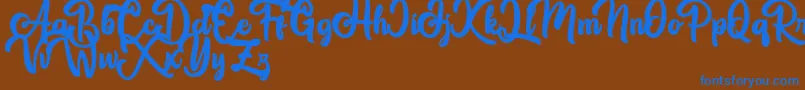 Great Himalaya Font – Blue Fonts on Brown Background