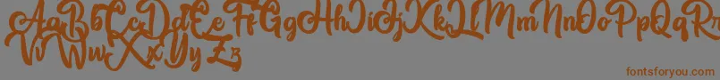 Great Himalaya Font – Brown Fonts on Gray Background