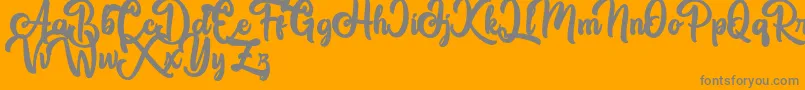 Great Himalaya Font – Gray Fonts on Orange Background