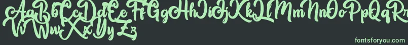 Great Himalaya Font – Green Fonts on Black Background