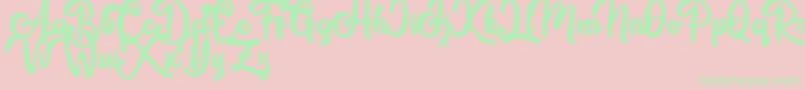 Great Himalaya Font – Green Fonts on Pink Background