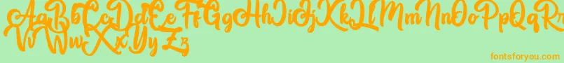 Great Himalaya Font – Orange Fonts on Green Background