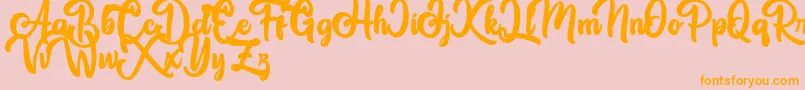 Great Himalaya Font – Orange Fonts on Pink Background