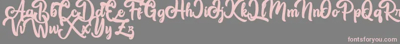 Great Himalaya Font – Pink Fonts on Gray Background