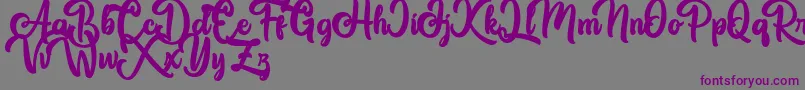 Great Himalaya Font – Purple Fonts on Gray Background