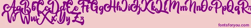 Great Himalaya Font – Purple Fonts on Pink Background