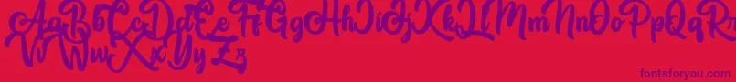 Great Himalaya Font – Purple Fonts on Red Background