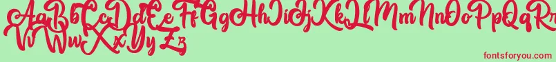 Great Himalaya Font – Red Fonts on Green Background