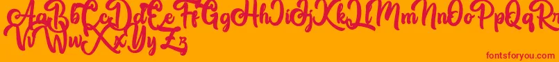 Great Himalaya Font – Red Fonts on Orange Background