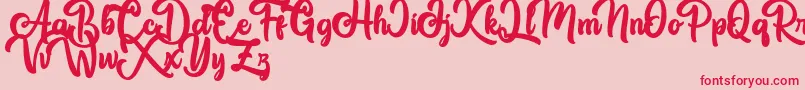 Great Himalaya Font – Red Fonts on Pink Background