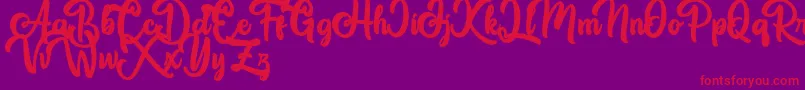Great Himalaya Font – Red Fonts on Purple Background
