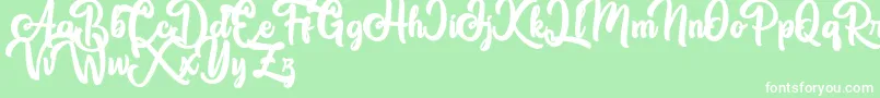 Great Himalaya Font – White Fonts on Green Background