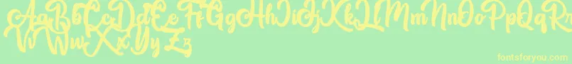 Great Himalaya Font – Yellow Fonts on Green Background