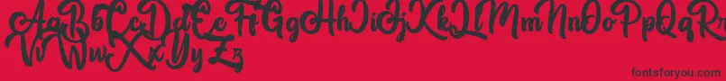 Great Himalaya Font – Black Fonts on Red Background