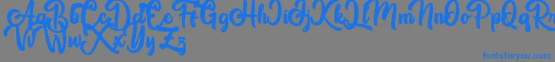 Great Himalaya Font – Blue Fonts on Gray Background